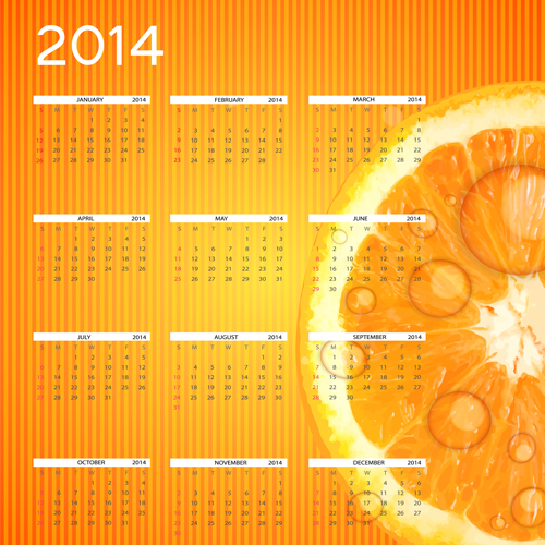 2014 new year calendar design vector 04 vector illustration new year new calendar   