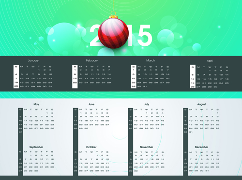 Modern 2015 calendar and new year background vector 02 new year modern calendar 2015   