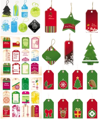 exquisite christmas labels vector labels exquisite christmas   