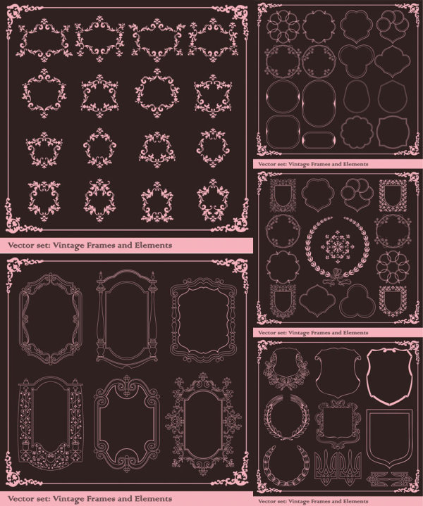 Ornate antique Border vector 92196 lace classic   