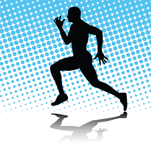 Run People Silhouettes design vector silhouettes silhouette run people   
