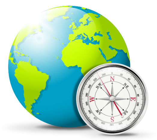 Globe and compass creative vector globe creative compass   