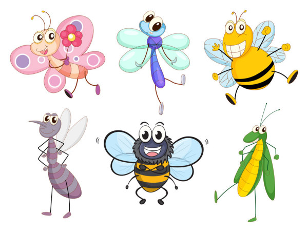 Funny Cartoon Insects vector set 09 insects insect funny cartoon   