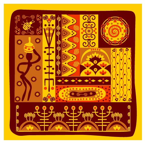 African ornament pattern design vector 02 vintage restaurant ornate   