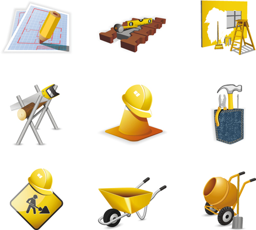 Various Builders Icons mix vector set 01 Various mix icons icon Builders   