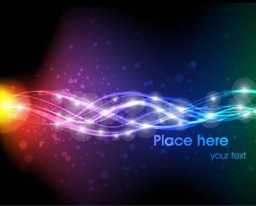 Neon Light beam vector backgrounds set 01 neon lines beam   