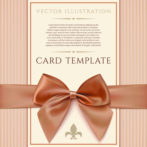 Valentines Day cards with ornate bow vector 01 valentines ornate cards bow   