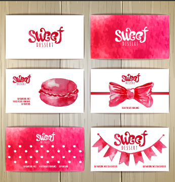 Cute sweet cards vectors material 01 sweet cute cards   