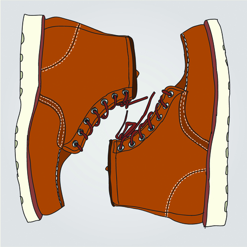 Creative low shoe vector graphics 03 vector graphics shoe low creative   