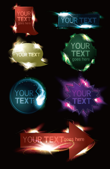 Light labels for you text vector text light labels label   