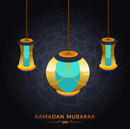 Background ramadan mubarak vector design set 12 ramadan Mubarak background   