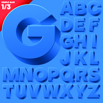 Creative 3d letters vector set 01 letters letter creative   