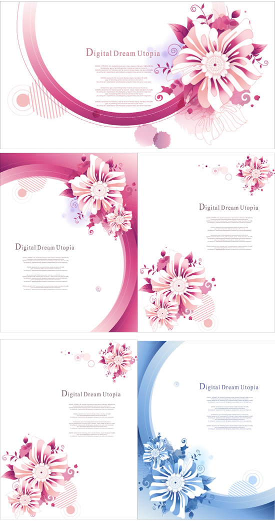 Flowers arc poster background vector posters poster design pictures circle arc AI template vector for free download   