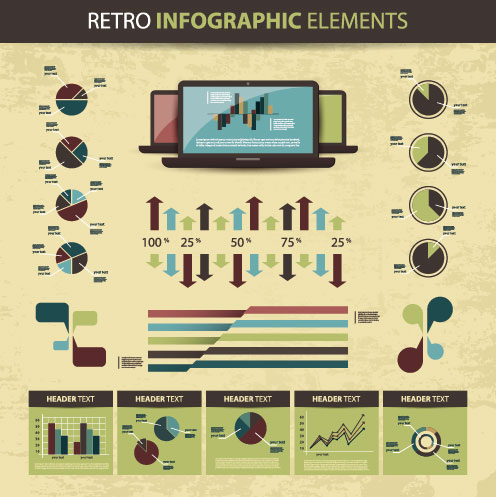 business scheme and Infographics elements vector 02 scheme infographics elements element business   