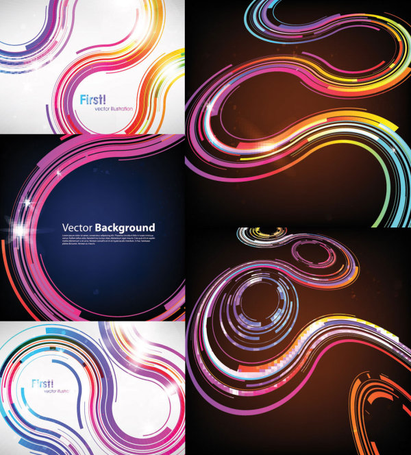 science and technology Abstract background design elements light dynamic lines color a sense of science and technology   