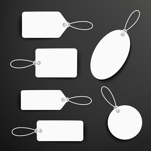 Blank tags template vector set 01 template tags blank   