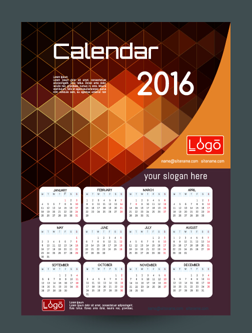 Technology background with 2016 calendar vector 09 technology calendar background 2016   