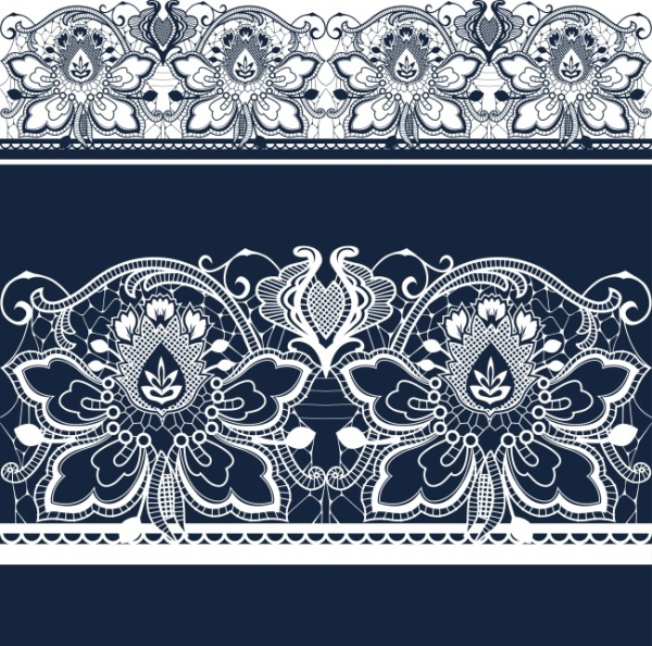 White lace with blue background vector white lace design blue background   