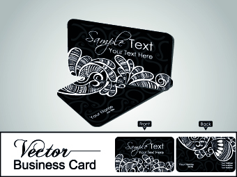 Color floral business cards vector 01 floral color business cards business card business   