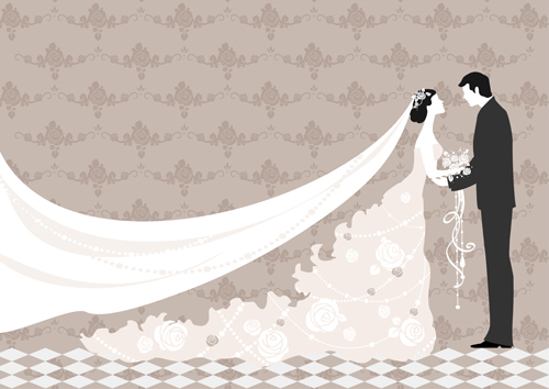 Romantic Wedding elements Backgrounds vector 05 wedding romantic elements element   