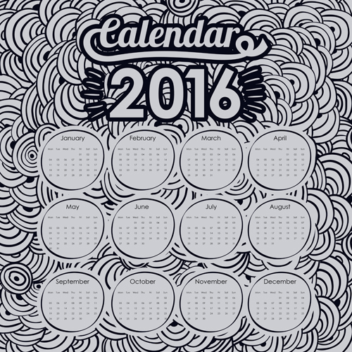 Calendar 2016 with graffiti background vecotr 03 graffiti calendar background 2016   