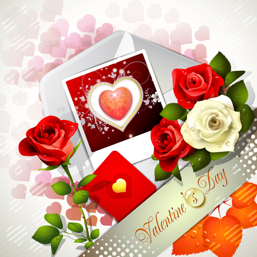 Sweet Valentine day card design vector 01 Valentine day Valentine sweet card   