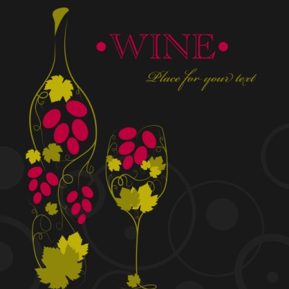 Floral Wine creative design vector 03 wine floral creative   