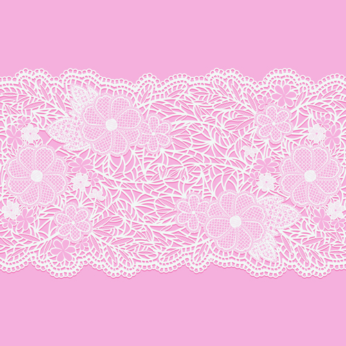 Pink background with white Lace vector material 01 pink lace vector background   