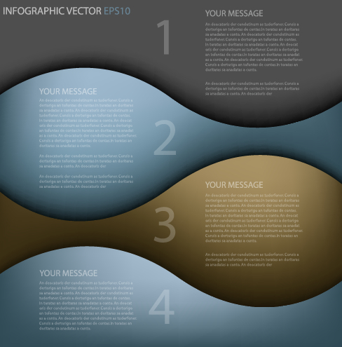 Abstract wave numbered infographics vector wave Numbered Infographic numbered number infographics infographic abstract   