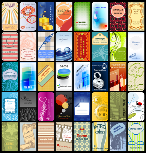 Various Business Cards template and background vector 01 Various cards business card   