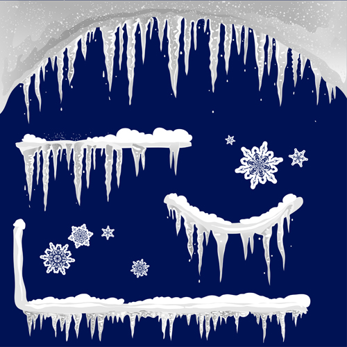 Snow with Icicle illustration vector snow illustration Icicle   