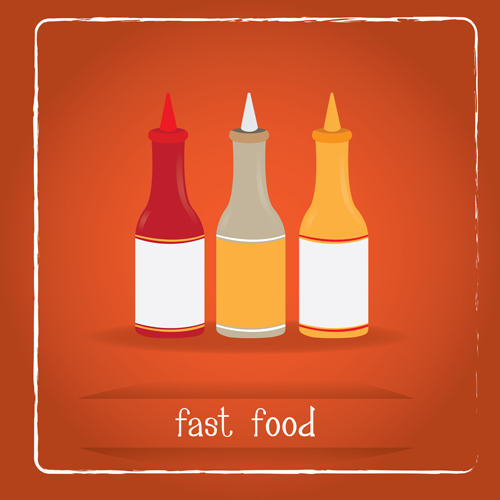 Simlpe fast food poster template vector 06 template Simlpe poster food fast   