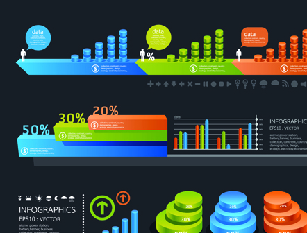 Business Infographic and diagram vector graphics 01 infographic diagram business   