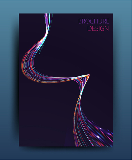 Magazine or brochure colored abstract cover vector 14 magazine colored brochure abstract   