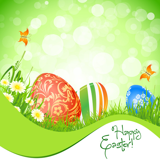 Green style Easter design elements vector 02 Green style green elements element easter   