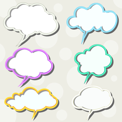 Speech bubbles Cloud vector 01 speech bubbles speech bubbles bubble   