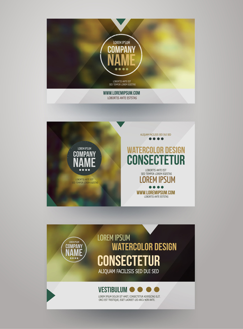 Blurred corporate business cards template vector 03 template vector template corporate business cards business card business   