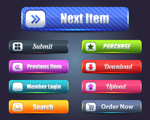 Vector buttons picture web design material 13 web design picture buttons   
