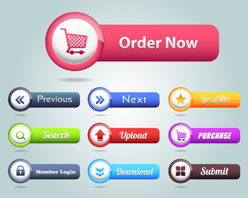 Vector buttons picture web design material 11 web design picture material buttons   