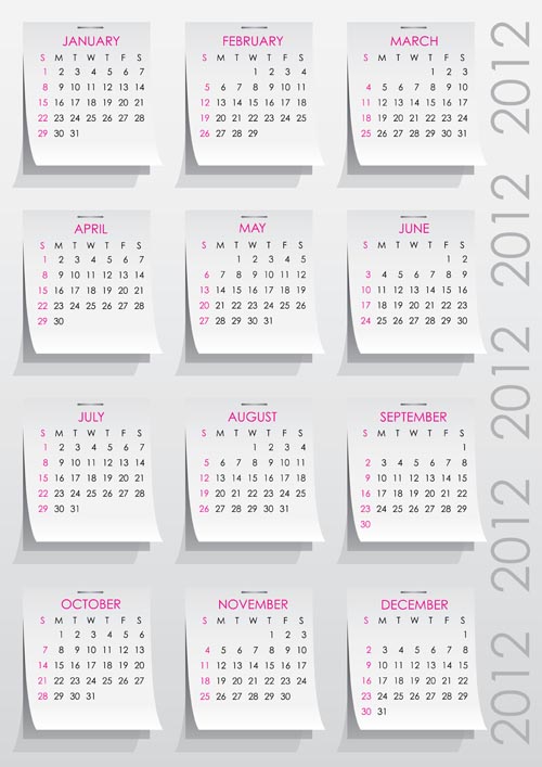 Elements of Calendar grid 2013 design vector set 06 grid elements element calendar 2013   
