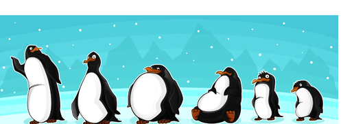 Set of funny animals vector 01 (Penguin) penguin funny animals   