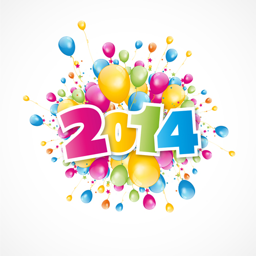 2014 New Year creative design vectors 04 new year new creative 2014   