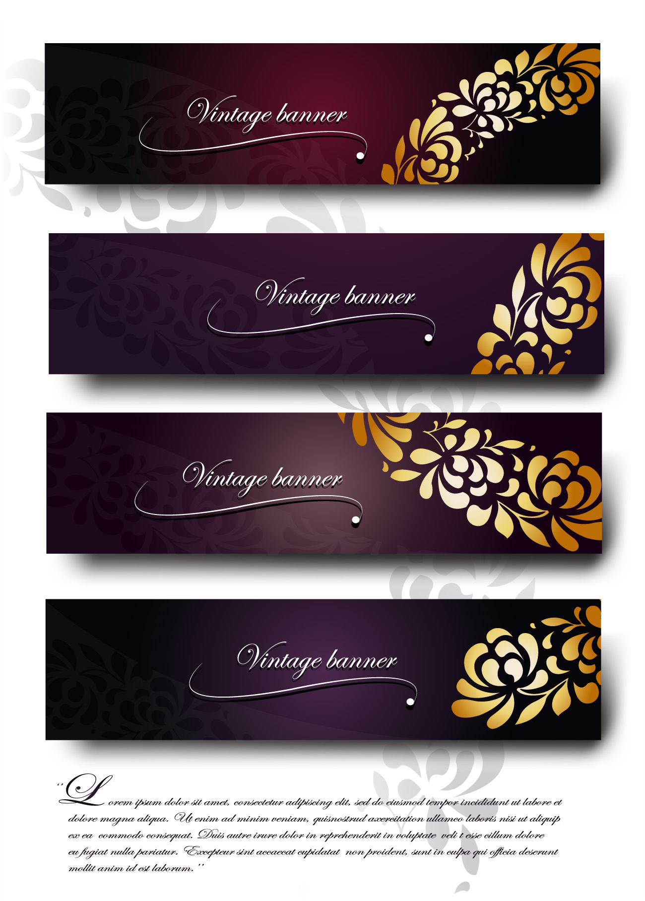 Purple Vintage Backgrounds vector set 03 vintage purple backgrounds background   