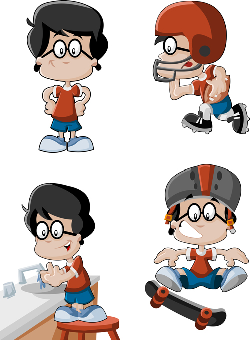 lovely children cartoon styles vector 05 styles lovely children cartoon   