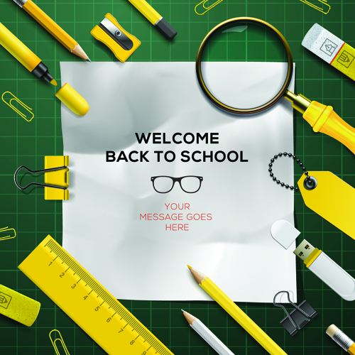 Back to school background graphics vector 02 school background   