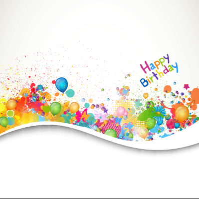 Happy birthday balloon grunge background vector graphics 02 vector graphics vector graphic happy birthday grunge birthday balloon background vector background   