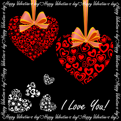 Elegant hearts Valentine ornaments art vector 01 Valentine ornaments ornament hearts heart elegant   