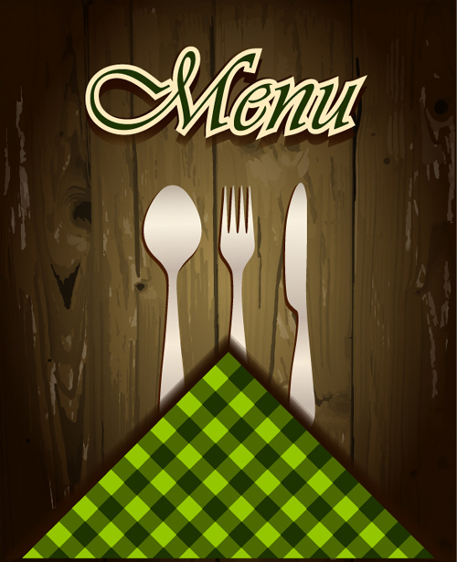 Wooden board background menu cover vector 02 wooden menu cover background   