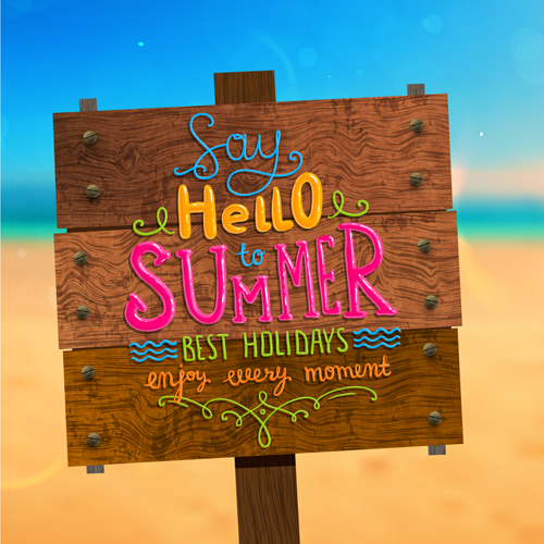 Excellent summer holidays background vector 03 summer holidays holiday Excellent background vector background   