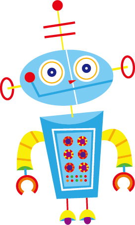 Cute cartoon robot colored vector set 10 robot colored cartoon   